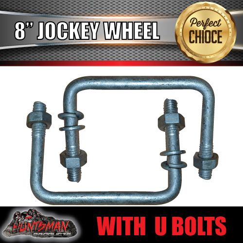 8" Swing Up Jockey Wheel & 100x50mm U bolts